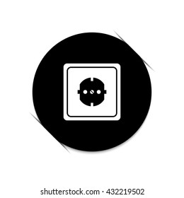 Socket  - black vector icon