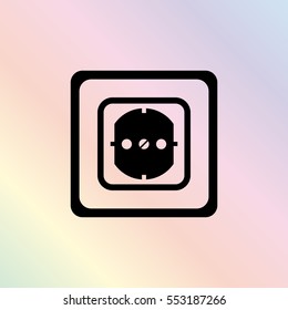 Socket  - black vector icon