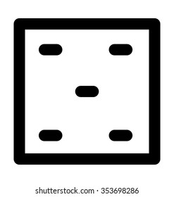 
Socket Bold Line Vector Icon
