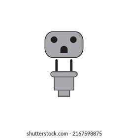 Socket with charger design Free Vector