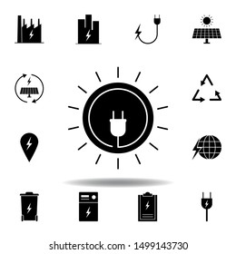 socket, circle icon . Set of alternative energy illustrations icons. Can be used for web, logo, mobile app, UI, UX
