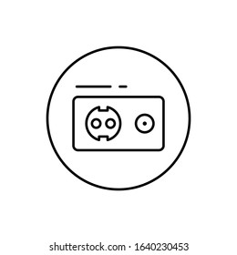 Socket, connector icon. Simple line, outline vector elements of connectors and cables icons for ui and ux, website or mobile application