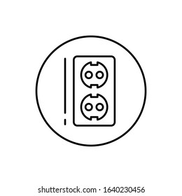 Socket, connector icon. Simple line, outline vector elements of connectors and cables icons for ui and ux, website or mobile application