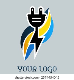 Socket, cord, head, electricity, logo, creativity, plug