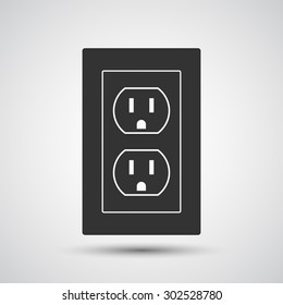 Socket, Electric Outlet Icon - Vector