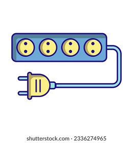 Socket electric power plug icon vector on trendy design