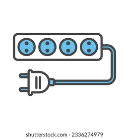 Socket electric power plug icon vector on trendy design