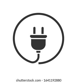 Socket electricity icon in modern style. Flat design isolated