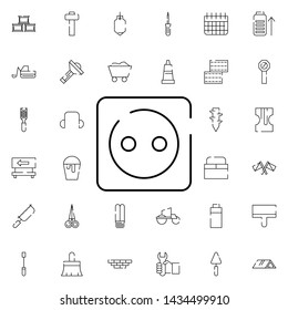 socket, electricity icon. Universal set of construction for website design and development, app development