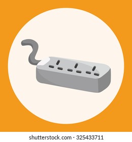 Socket extension cord theme elements