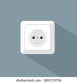 socket flat icon. realistic socket vector