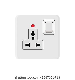 Socket flat vector illustration isolated on a white background