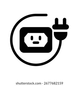 Gráfico del Vector de la ilustración del icono del glifo del zócalo. Gráfico simple del Vector de la ilustración del elemento, conveniente para el App, los Sitios web, y las presentaciones aisladas en el fondo blanco