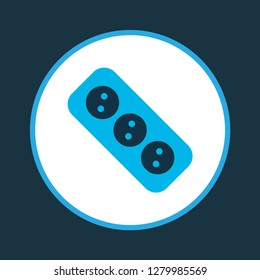 Socket icon colored symbol. Premium quality isolated wire element in trendy style.