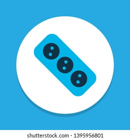 Socket icon colored symbol. Premium quality isolated wire element in trendy style.