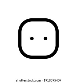 Socket icon. Electricity symbol in minimalistic outline style. Vector illustration