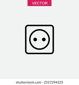 Ícone de soquete. Ilustração eletrônica europeia para web e app..eps
