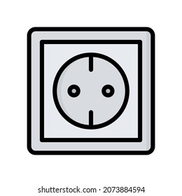 Socket Icon, Filled Line style icon vector illustration, Suitable for website, mobile app, print, presentation, infographic and any other project.
