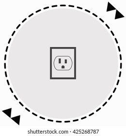 Socket icon Flat Design. Isolated Illustration.