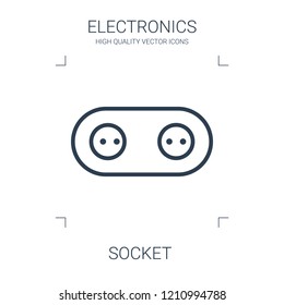 socket icon. high quality line socket icon on white background. from electronics collection flat trendy vector socket symbol. use for web and mobile