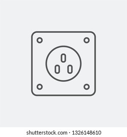 Socket icon isolated on background. Electricity symbol modern, simple, vector, icon for website design, mobile app, ui. Vector Illustration