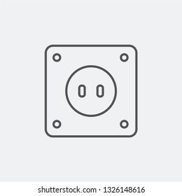 Socket icon isolated on background. Electricity symbol modern, simple, vector, icon for website design, mobile app, ui. Vector Illustration