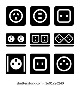 socket icon isolated sign symbol vector illustration - Collection of high quality black style vector icons
