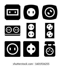 socket icon isolated sign symbol vector illustration - Collection of high quality black style vector icons
