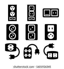 socket icon isolated sign symbol vector illustration - Collection of high quality black style vector icons
