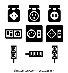 socket icon isolated sign symbol vector illustration - Collection of high quality black style vector icons
