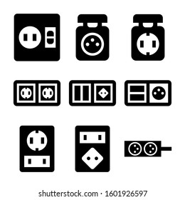 socket icon isolated sign symbol vector illustration - Collection of high quality black style vector icons
