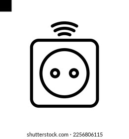 socket icon line style vector