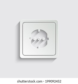 Socket Icon on a grey background