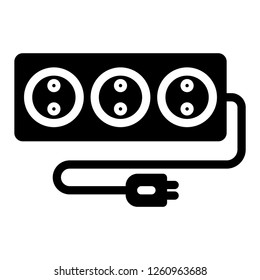 socket icon with perfect solid style
