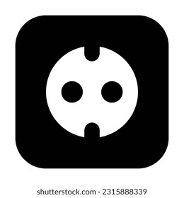 socket icon, plug vector, electric illustration