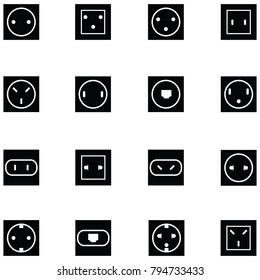socket icon set