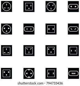 socket icon set