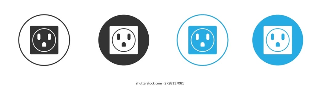 Socket icon. simple illustration graphic doodle black design