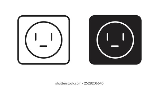 Ícone de soquete no estilo sólido e traçado.