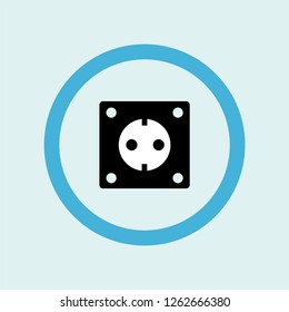 socket icon symbol. Premium quality isolated socket vector icon in trendy style. socket element.