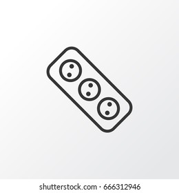 Socket Icon Symbol. Premium Quality Isolated Extension Cord Element In Trendy Style.