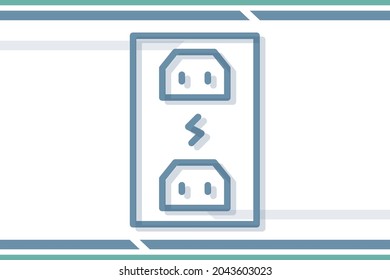 Socket icon symbol sign from modern appliances collection for mobile concept and web apps design. Household and electronic related vector line icons.