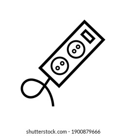 Socket Icon im trendigen Linienstil.  einfaches Design für Grafiken, Logos, Websites, soziale Medien, Benutzeroberfläche, mobile Apps, EPS10
