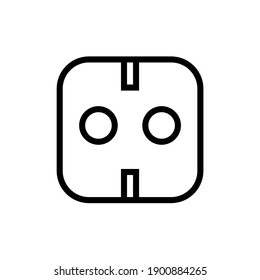 Socket Icon in trendy line style.  simple design for graphics, logos, websites, social media, UI, mobile apps, EPS10
