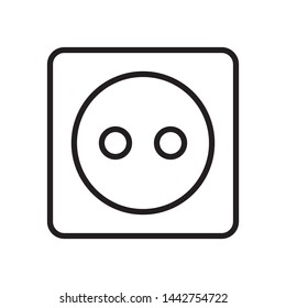 Socket icon in trendy outline style design. Vector graphic illustration. Suitable for website design, logo, app, and ui. Editable vector stroke. EPS 10.