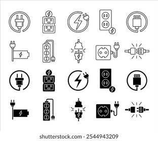 socket icon with two styles