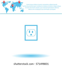 Socket  icon. Vector design. 
