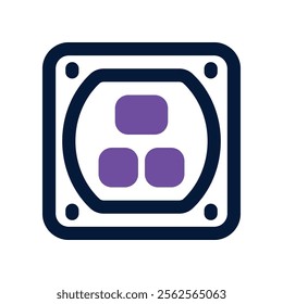 socket icon. vector dual tone icon for your website, mobile, presentation, and logo design.