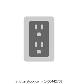 
socket icon vector. Flat style