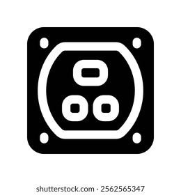 socket icon. vector glyph icon for your website, mobile, presentation, and logo design.